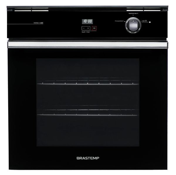 Forno-de-Embutir-78-Litros-a-Gas-Brastemp-BOA84AE-com-Grill-e-Timer-Touch-Preto-220V