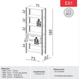 ESTANTE-TORRE-2-GAVETAS-FREIJO-E-PRETO-FOSCO