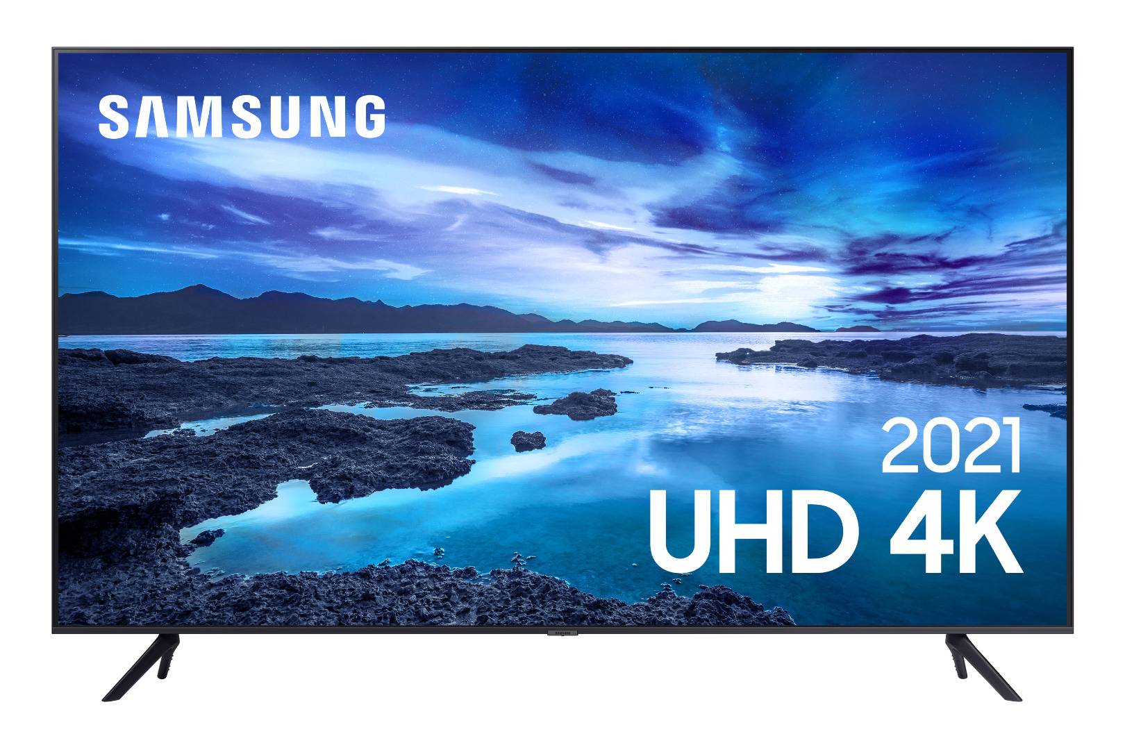 Smart TV 65 UHD 4K Samsung com Processador Crystal 4K, Controle Único, Alexa Built in e Wi-Fi - 65AU7700