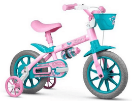 BICICLETA-NATHOR-ARO-12-CHARM-ROSA-COM-VERDE
