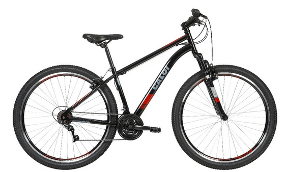 BICICLETA-MTB-CALOI-TWO-NINER-ARO-29-SUSPENSAO-DIANTEIRA-PRETA