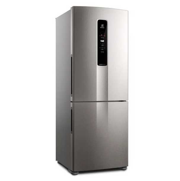 Refrigerador Electrolux Inverse Inverter Frost Free Bottom Freezer 490 Litros IB54S Platinum