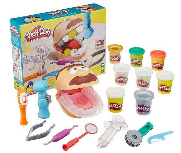 Conjunto Massa de Modelar - Play-Doh - Brincando De Dentista - Hasbro