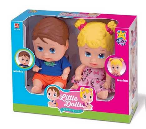 Bonecos Little Dolls Gêmeos 8037 Divertoys