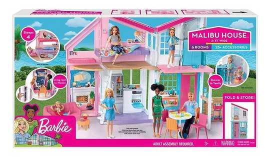 Brinquedo Barbie Casa Malibu Com Acessorios Mattel Fxg57