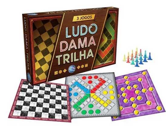 Jogos Dama, Ludo e Trilha - Pais e Filhos