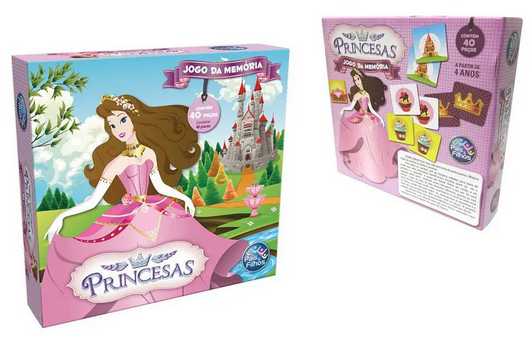 Jogo da Memória com 40 peças Princesas - Gala Embalagens