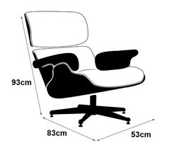 POLTRONA-COM-PUFF-CHARLES-EAMES-PRETO-BASE-ALUMINIO
