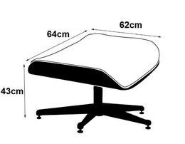 POLTRONA-COM-PUFF-CHARLES-EAMES-PRETO-BASE-ALUMINIO