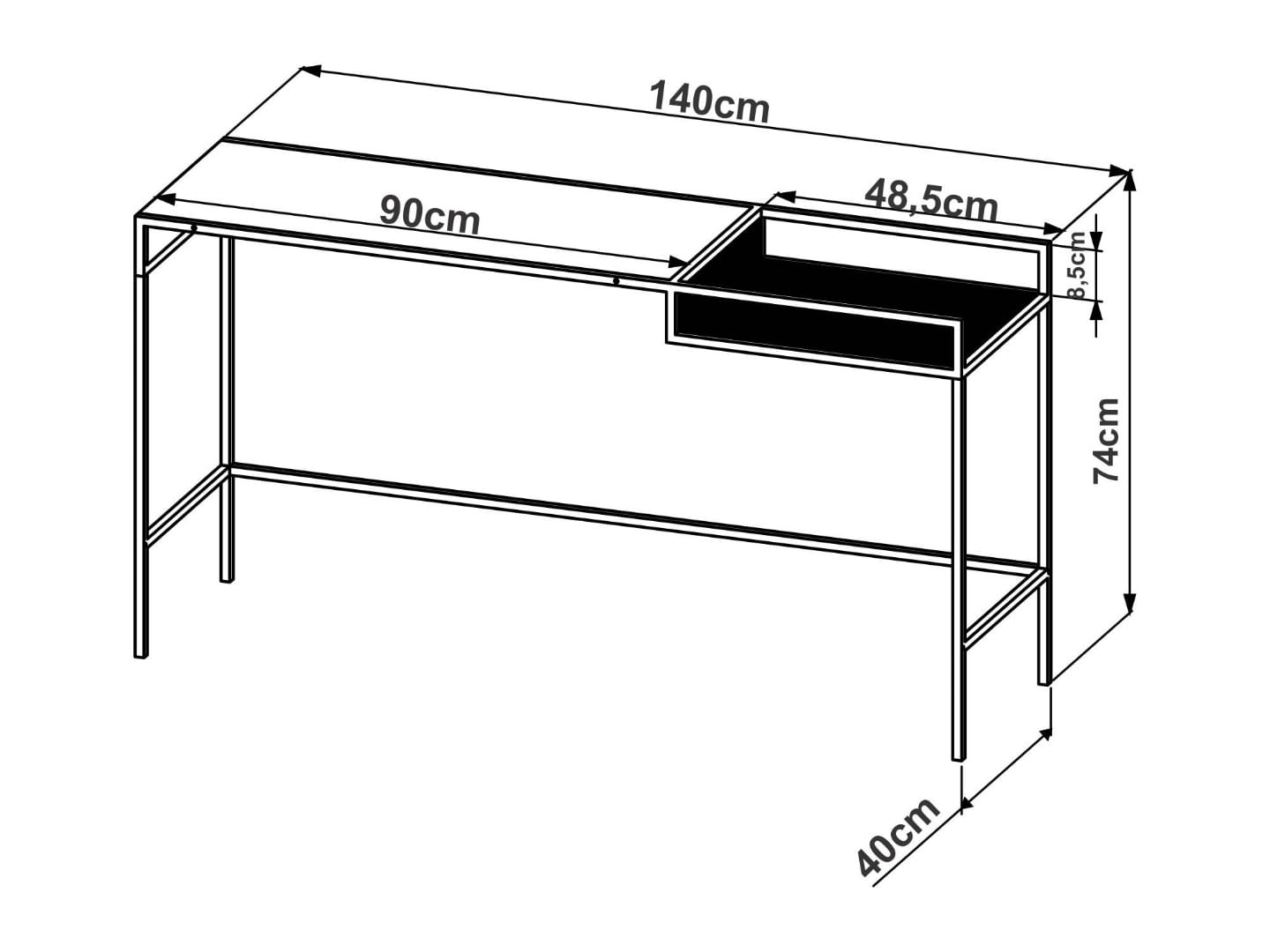 APARADOR-YORK-140CM-VERMONT-PRETO