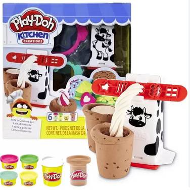 Massa Modelar Kitchen Creations Leite e Biscoitos Play-Doh - Play Doh