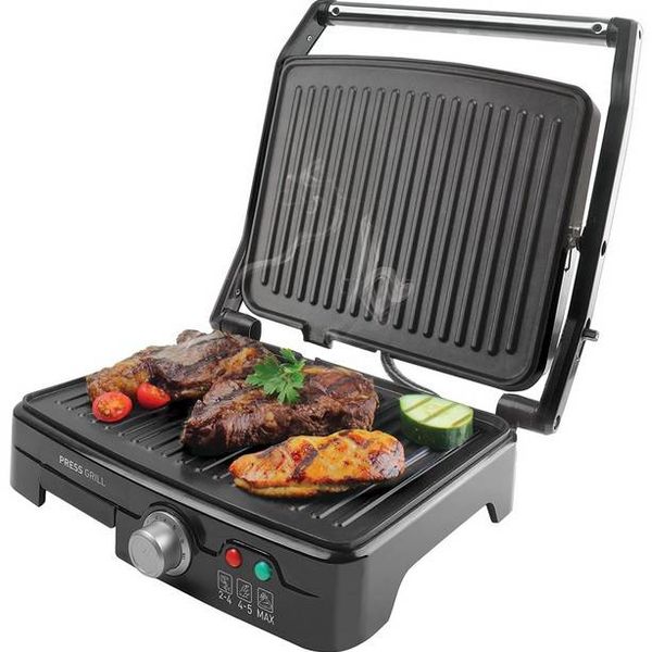Grill-Asteria-Mallory-Chapa-Dupla-Preto-Inox-127V