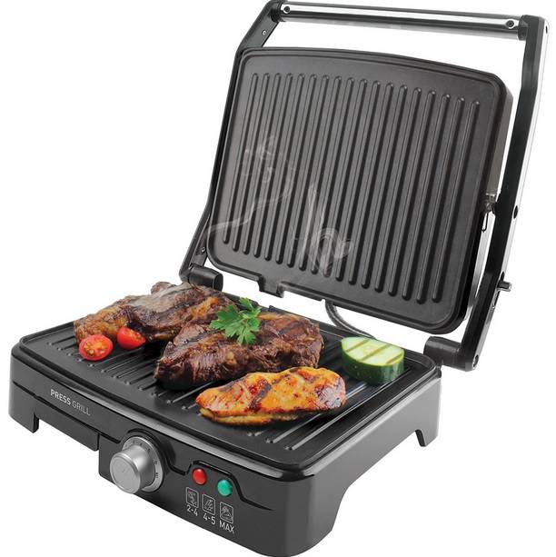 Grill-Asteria-Mallory-Chapa-Dupla-Preto-Inox-127V