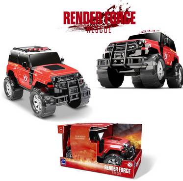 Brinquedo Infantil Jipe Render Force Rescue Coleção Roma