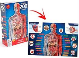 Quebra-cabeca-Puzzle-Corpo-Humano-200-Pecas---Grow