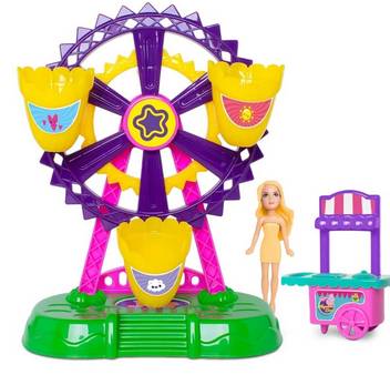 Parque de Diversão da Judy Boneca + Roda Gigante Samba Toys