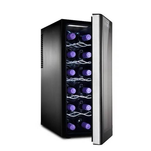 Adega-de-Vinhos-12-Garrafas-Bivolt-com-Acabamento-em-Aluminino-Escovado-ACB12