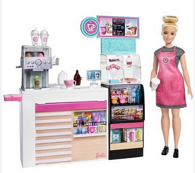Boneca Barbie Cafeteria Com Acessórios Mattel Gmw03