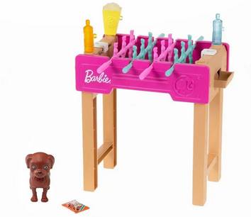Playset Barbie Estate Mesa de Pebolim com Pet e Acessórios - Mattel