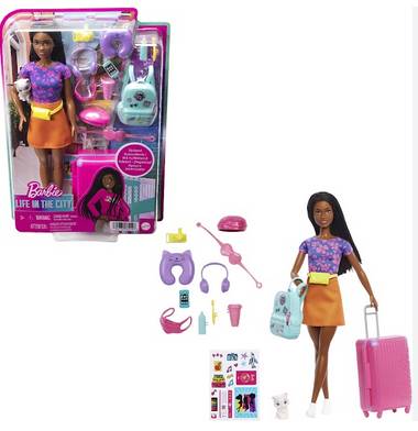 Boneca-Barbie-Brooklyn-Conjunto-De-Viagem-HGX55-Mattel