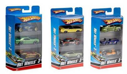 Carrinho Hot Wheels C/3 Unidades Cast Car Brinquedo