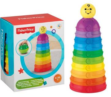 Torre De Potinhos Coloridos Para Bebês Fisher Price