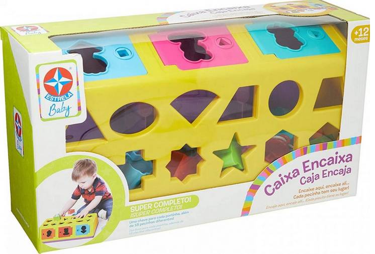 Brinquedo Educativo Caixa-Encaixa Brinquedos Estrela