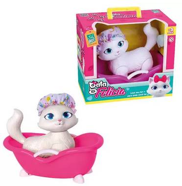 Brinquedo Gata Felicia Banho Com Acessórios - Super Toys