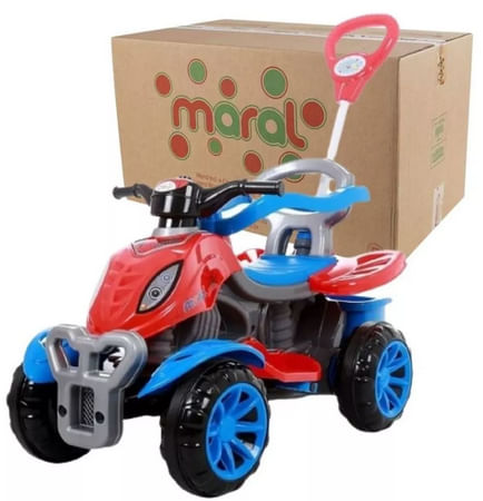 Carrinho de Passeio Infantil Com Empurrador Quadriciclo Spider