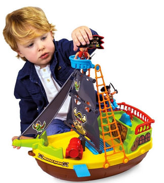 Barco Pirata Navio 23 Peças De Montar Infantil - Maral Brinquedos