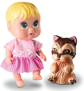 BONECA PET FRIENDS MENINA BRANCA