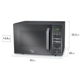 Microondas-Midea-35L-Grill-Prata