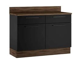 BALCAO-EXCLUSIVE-2-PORTAS-2-GAVETAS-120CM-GRAFITE-E-PRETO-MATTE