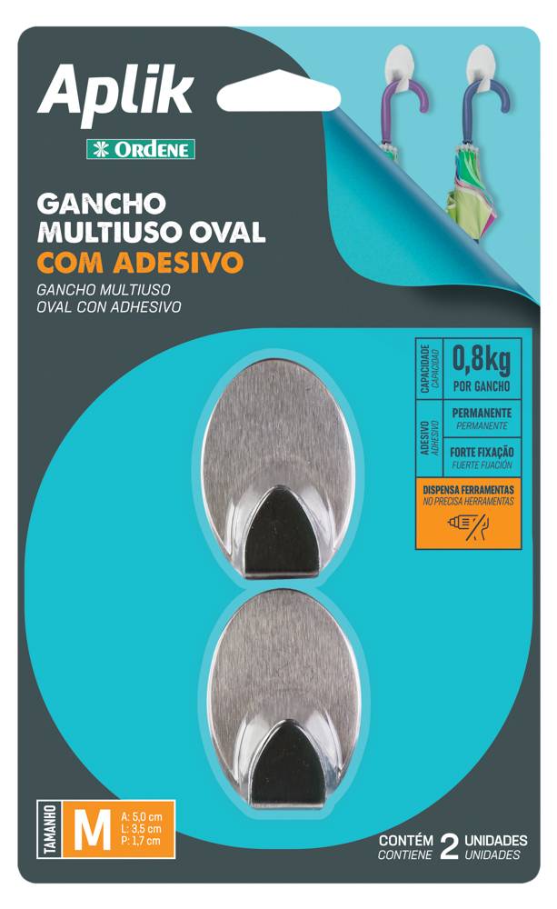 GANCHO REDONDO METALICO C ADV M 2UND