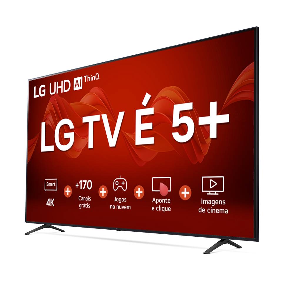 Smart TV 70´ 4K LG UHD ThinQ AI 70UR8750PSA HDR Bluetooth Alexa Google Assistente Airplay2 3 HDMI