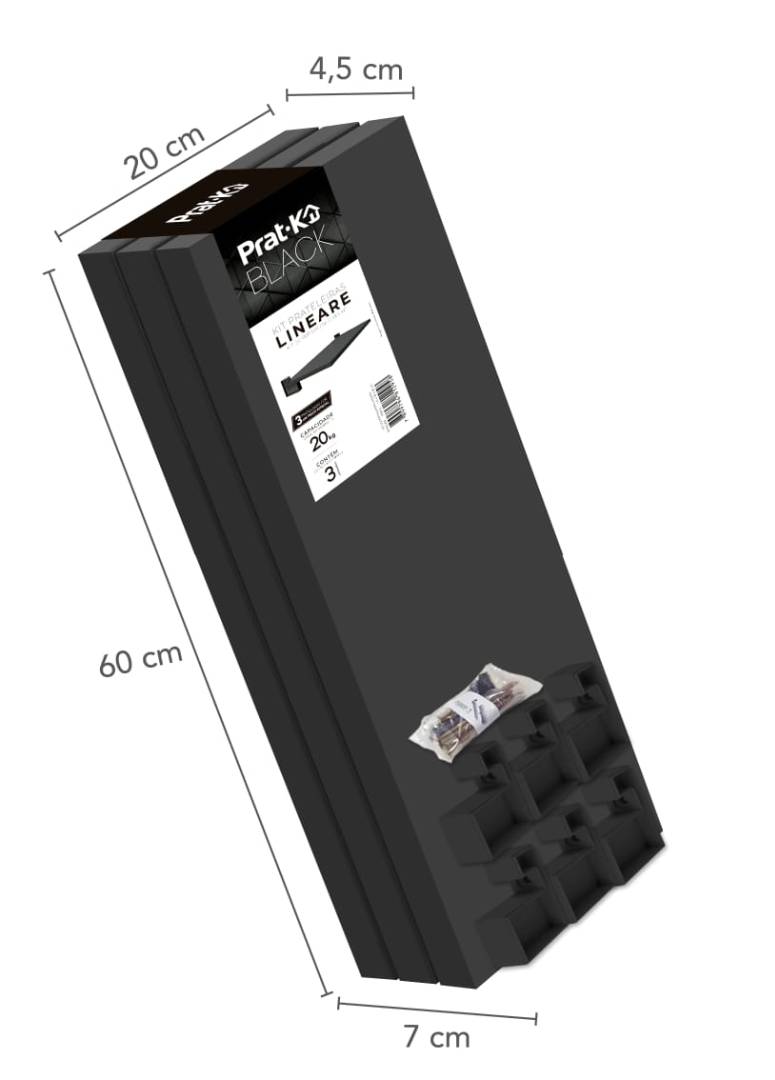 Kit-de-prateleira-reta-Linha-Lineare-na-cor-Preta-com-3-pecas-de-mesmo-tamanho