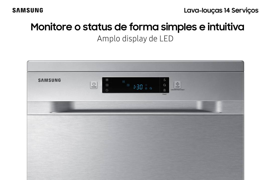 Lava-loucas-Samsung-com-14-servicos-Inox-127V