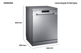 Lava-loucas-Samsung-com-14-servicos-Inox-127V