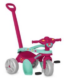 Triciclo Mototico Passeio e Pedal Rosa 693 Bandeirante