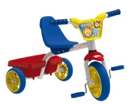 Triciclo de pedal infantil bandy com carenagem bandeirante