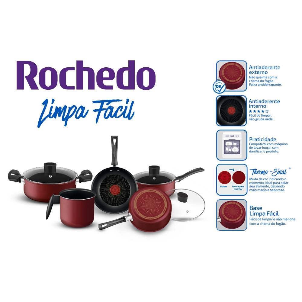 Conjunto-de-Panelas-Antiaderentes-Rochedo-Limpa-Facil-Vermelho-com-5-Pecas