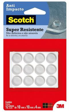 Protetor Anti-Impacto Redondo scotch M 10mmx10mmx4mm 12und