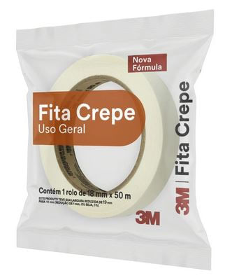 Fita Crepe uso geral 3M 18mm x 50m