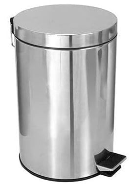 LIXEIRA INOX COM PEDAL 12L