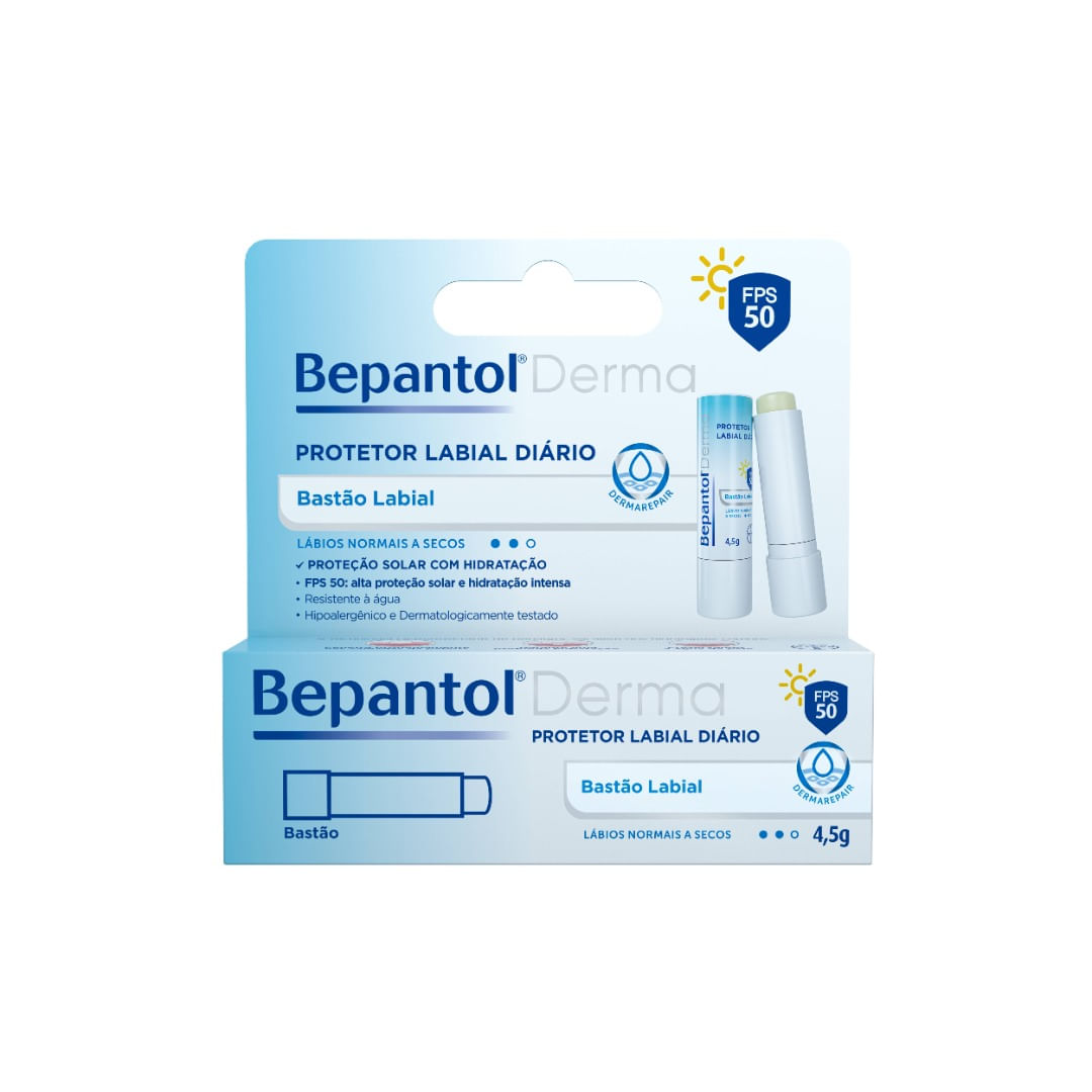 Bepantol Derma Protetor Labial Diário FPS 50, Bastão Labial