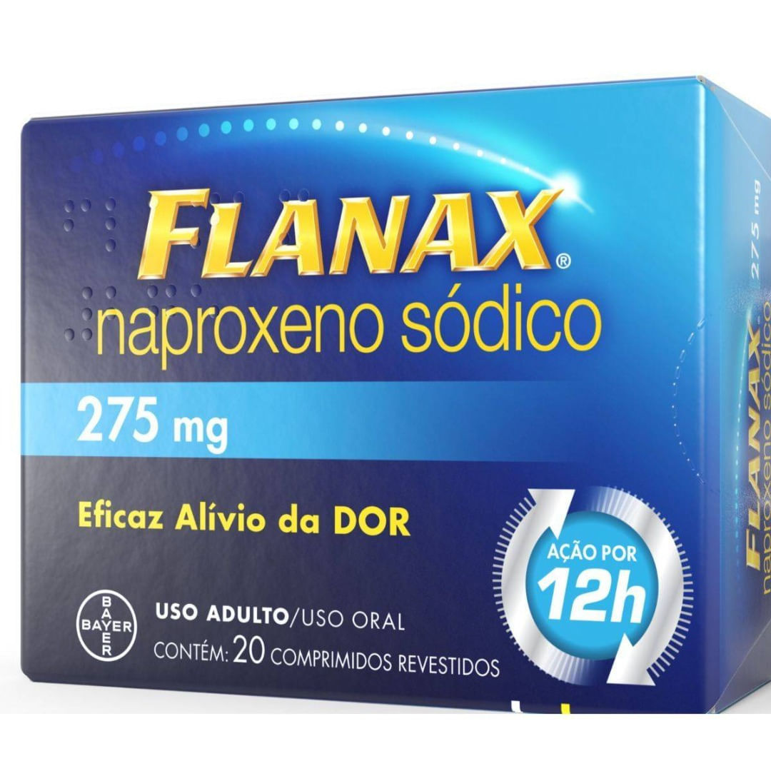Analgésico Flanax 275mg Bayer com 20 Comprimidos