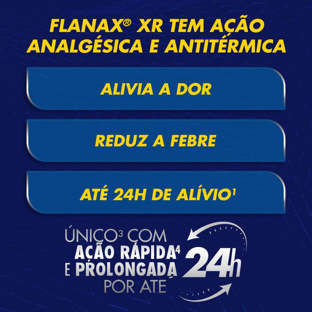 Flanax XR 660mg 8 Comprimidos Revertidos de Liberação Prolongada