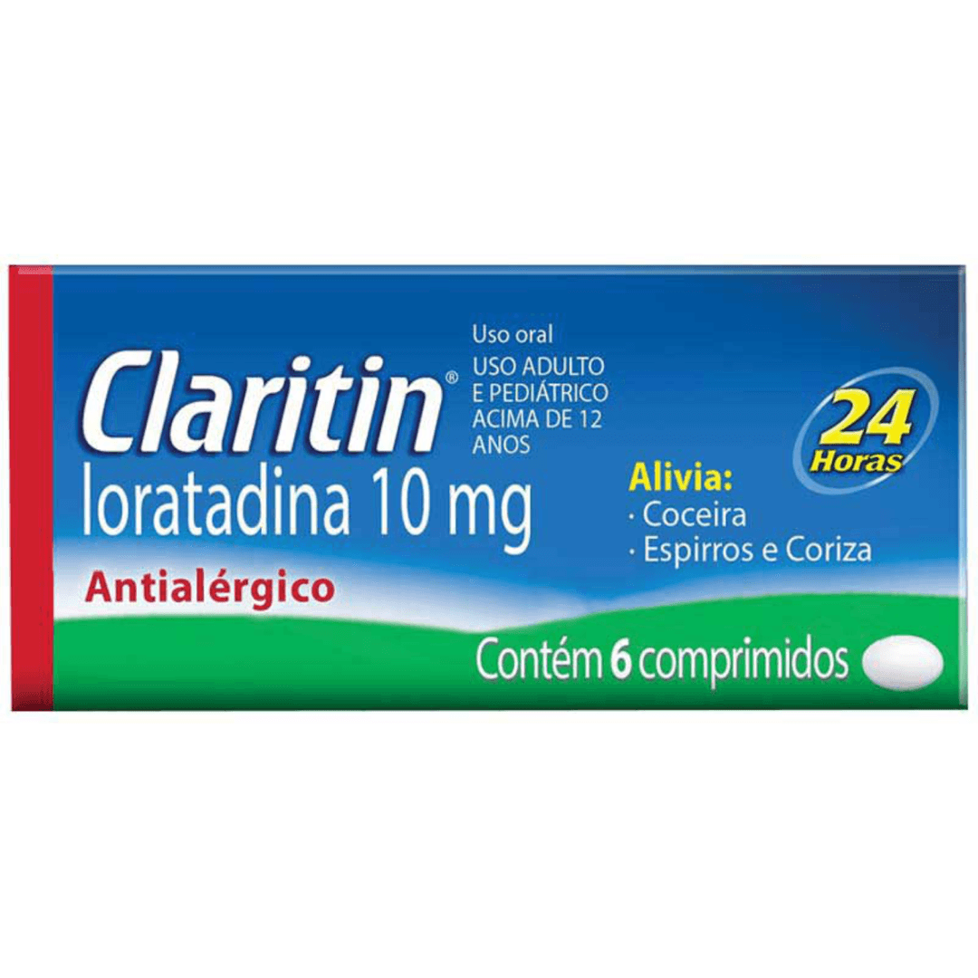 Claritin Antialérgico 10mg com 6 comprimidos