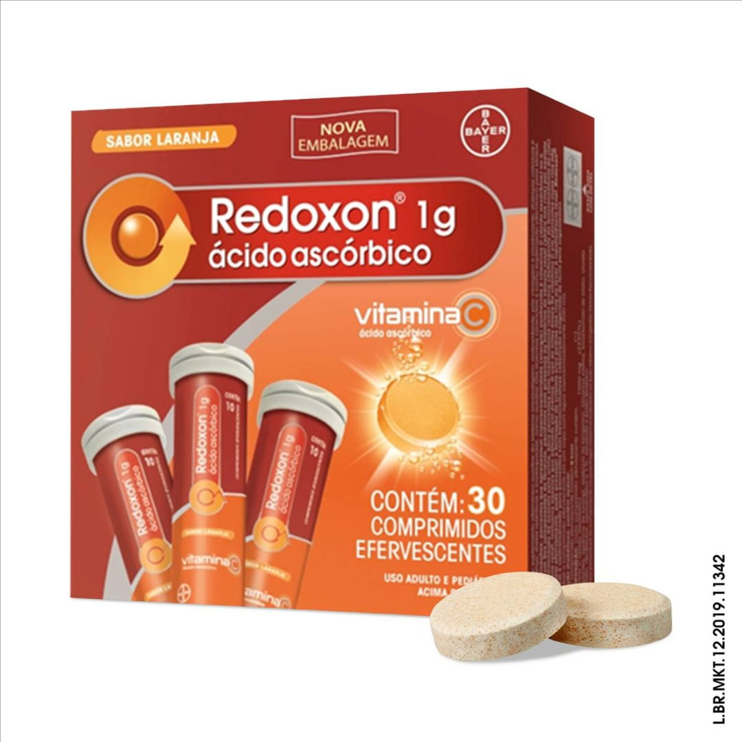 Redoxon 1G Vitamina C 30 Comprimidos Efervescentes Sabor Laranja