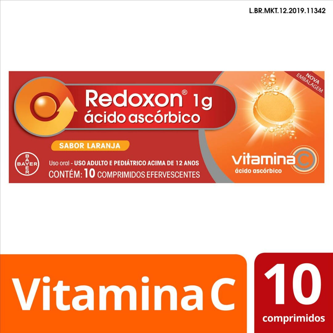 Redoxon 1G Vitamina C 10 Comprimidos Efervescentes Sabor Laranja
